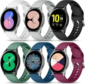 Lerobo 6 Pack Bands Compatible with Samsung Galaxy Watch 7 6 5 4 Band 40Mm 44Mm/Galaxy Watch 5 Pro 45Mm/Watch 4 6 Classic 42Mm 46Mm 43Mm 47Mm/Active 2 Watch/Watch 3 41Mm, 20Mm Sport Band for Women Men PJStore-US