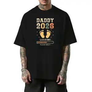 Men' Unisex' Expecting Dad 2026 Baby Announcement TShirt Daddy Loading Graphic Pregnancy Shirt Loose Fit Crew Neck Short Sleeve Tee Suitable for Spring Summer Fall Casual Gift for New Paren, PLUS SIZE