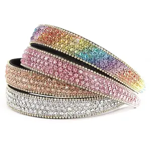 4pcs Fashion Headband for Women with Bling Sparkly, Thin Hair Band, Rhinestone Headband, Halloween Hair Accessories, Rhinestone Headbands, Glitter Sparkly Flower Hair Accessories for Women, Homecoming, Valentine'S Day Birthday Gift
