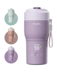 Papablic Pro Portable Bottle Warmer for Travel – Fast Heating, Built-in Sterilizer, 30W Fast Charge, 5-Temp Control, Easy-Clean Wide Mouth, Baby Milk Warmer for Breastmilk & Formula