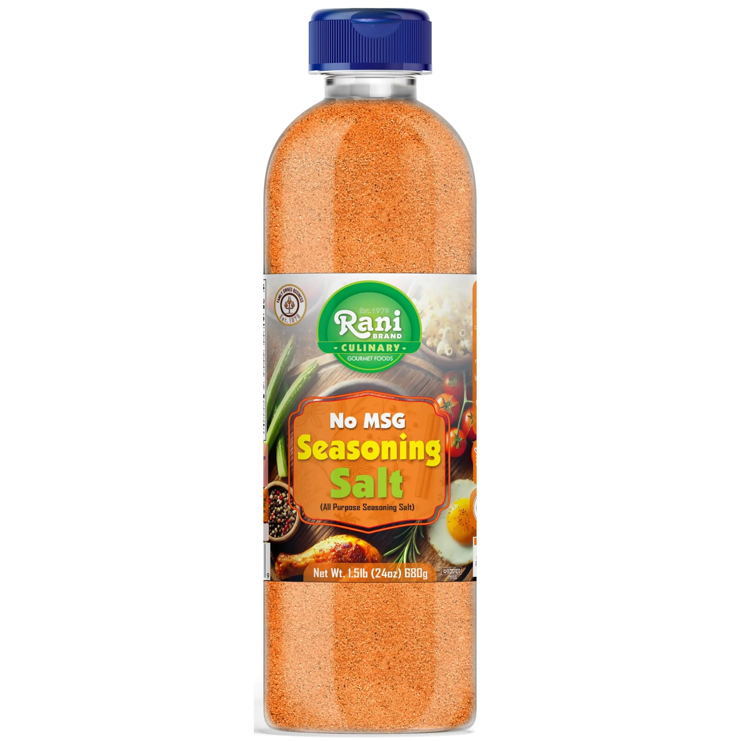 Rani No MSG Seasoning Salt (All Purpose Seasoning Salt) 24oz (1.5lbs) 680g PET Jar ~ All Natural | Gluten Friendly | NON-GMO | Kosher | Vegan | Product of USA