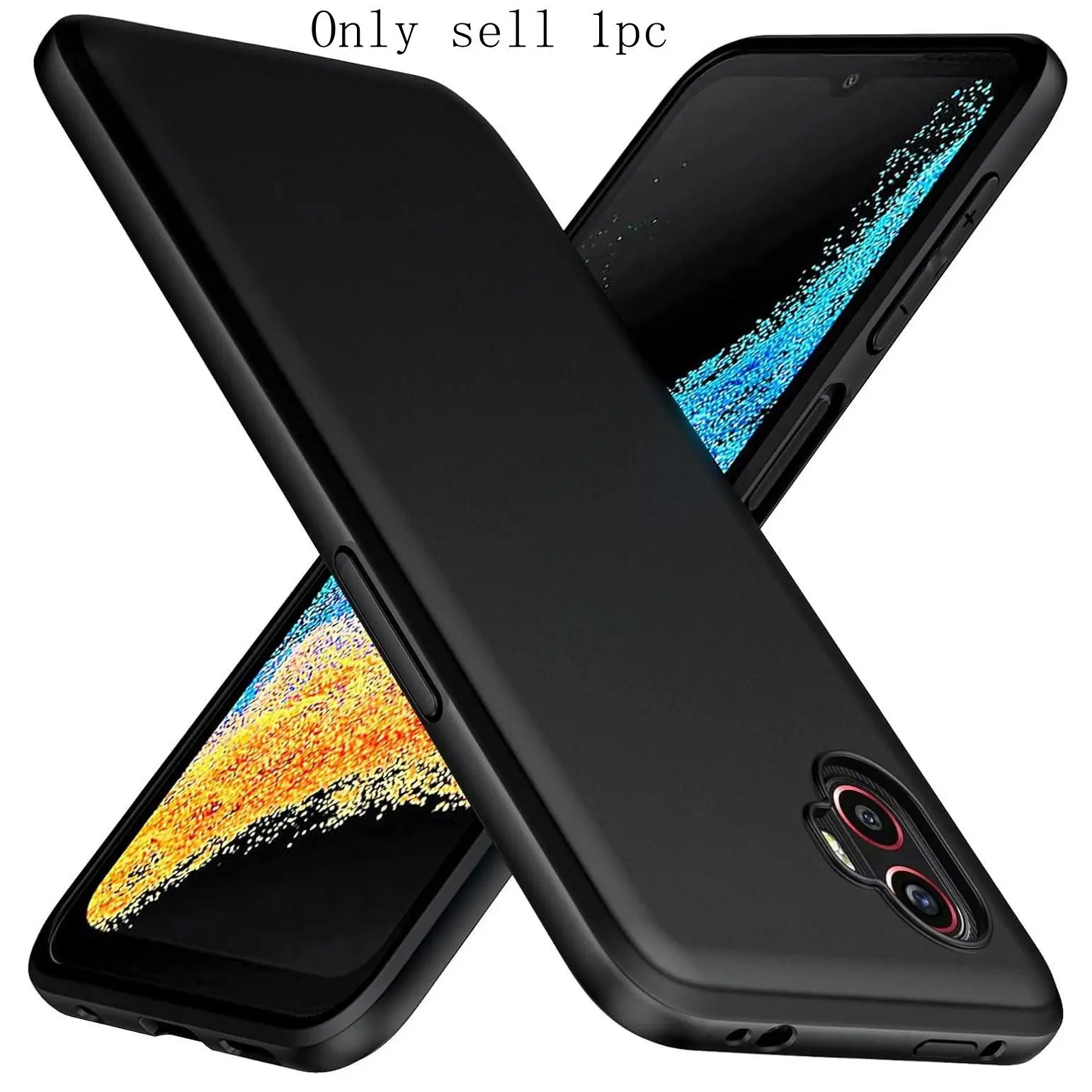 Mobile Phone Case For Samsung Galaxy Xcover 6 Pro, Slim Shockproof Flexible Black Matt Soft Silicone Protective Mobile Accessory Phone Case Cover Protector