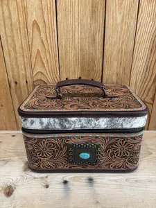 Cowhide Concho Large Jewelry Box!