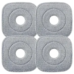 Spin Mop Replacement Pads Set of4/8/12,Removable Square Durable Replacement Pads,Microfiber Refills for Easy Cleaning,Super Absorbent, Cleaning Tools for Hardwood Floors Marble Floors,Walls,Pack Smooth
