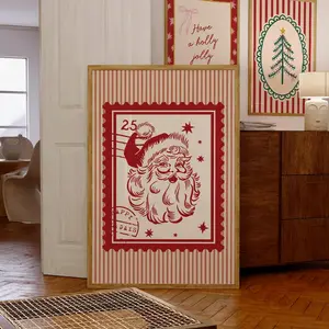 Retro Santa Print: Charming Christmas, Santa Poster, Christmas Nostalgia, Holiday Decorating, Vintage Holiday Decor N