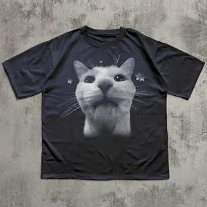 Y2k Retro Freaky Cat T-shirt, Vintage Graphic Tee, Silly Cats Shirt, Comfort Colors, Gag Gifts, Trendy Tees, 2000s Tshirt, 90s Clothes