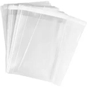 100 count 4 3/4in. x 6 1/2in. Clear Resealable Cello Bags -  for Bakery, Candy, , Candle, Cookie, Jelly Packaging - Party Favors, Arts & Crafts