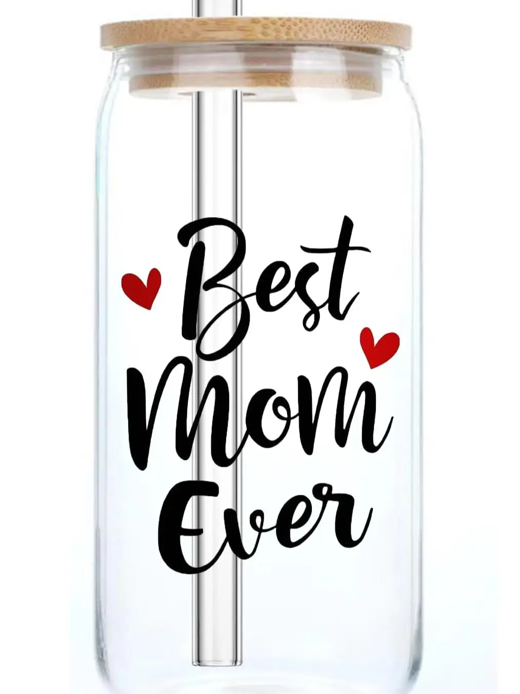 16oz Can Glass Cup - Mother's Day Gift from Kids, Husband, Daughter, or Son Perfect for Mom, Wife, Bonus Moms—Thoughtful Drinkware Present!
