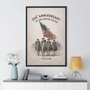 250th America Anniversary Poster, Retro Poster, Independence Day, Patriotic Tee with USA Flag, US 250 Years Poster No Frame 
