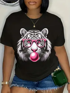 100% Cotton Tiger Wild Animal Cute Tiger T-Shirt