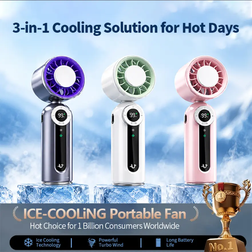 Portable fan Handheld High Speed Fan 199 Adjustable Levels Foldable for Summer Travel Vacation Essentials& Outdoor Activities cool fan，USB Rechargeable, High-Speed Cooling for Travel & Makeup. Perfect Gift. Portable Refrigeration