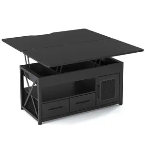40in Lift Top Coffee Table Black