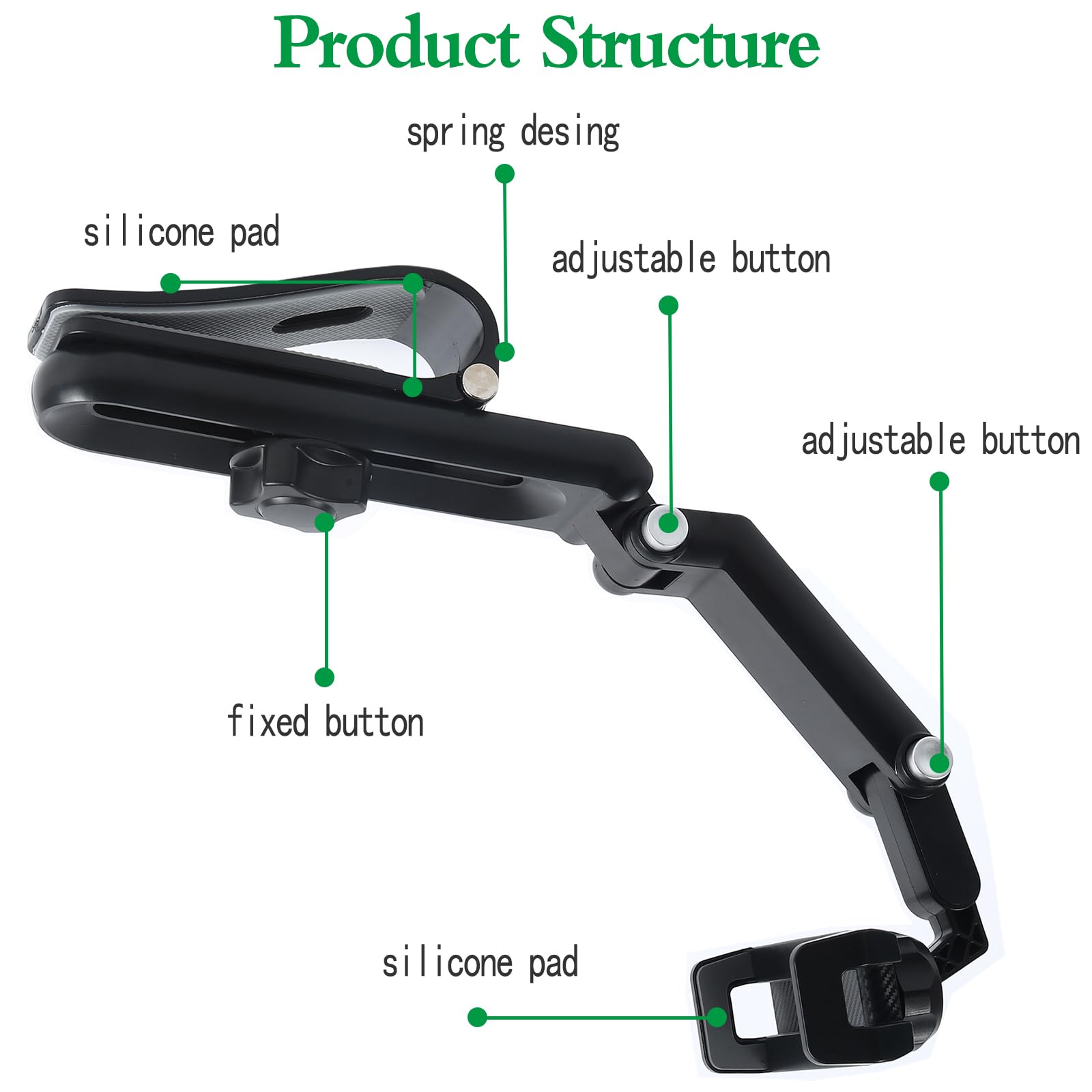 Sun Visor Phone Holder,360° Rotatable Rearview Phone Holder, Cell Phone Holder for Car Sun Visor Perfectly for iPhone, Samsung & Other Cellphone, Car Accessories