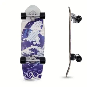 Kanai Whale Surfing “Purple” Wave Skate Board