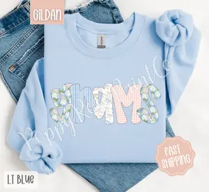 Floral Grams Sweatshirt, Cute Spring Grandma Sweater, Coquette Flower Crewneck, Mother's Day, Gift for Her