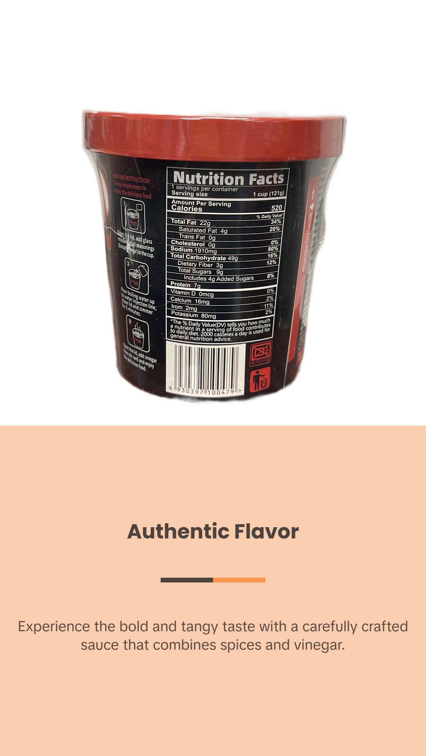 ZhengWen | Sour Flavor Instant Hot and Sour Glass Noodles | 121g