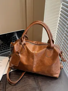 Pure Color Large Capacity Handbag Classic Shoulder Bag Crossbody Bag, Casual Commute Shopping, Versatile Modern Style, Contemporary Look, Commuter Crossbody Bag