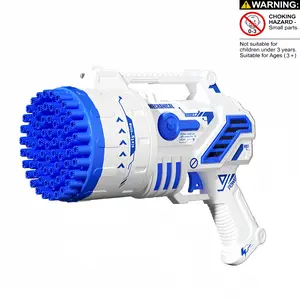 Bubble Machine 69-Hole Handheld Light Effect Bubble Gun Toy for Kids, Holiday Birthday Gift, Handheld Bubble Maker, Includes 2 Bottles of Bubble Water (total 100ML)