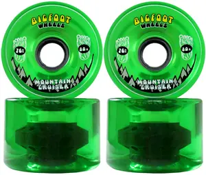 Bigfoot Longboard Wheels - 76mm Mountain Cruiser Translucent Green
