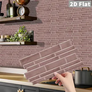 12/24/48 Sheets Tile Stickers: Waterproof Square Peel & Stick - Removable Backsplash & Decor For Bathroom, Kitchen, Furniture​​