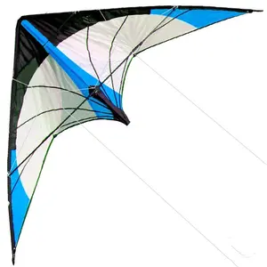 48 Inch Blue Dual Line Stunt Kite| Professional stunt Kite with Handle & Lines, Easy to Fly, Factory Direct Sale