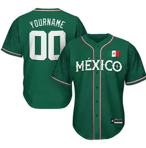 Mexico Heritage Custom Baseball Jersey | Personalized Athletic Sports Shirt for Men Women