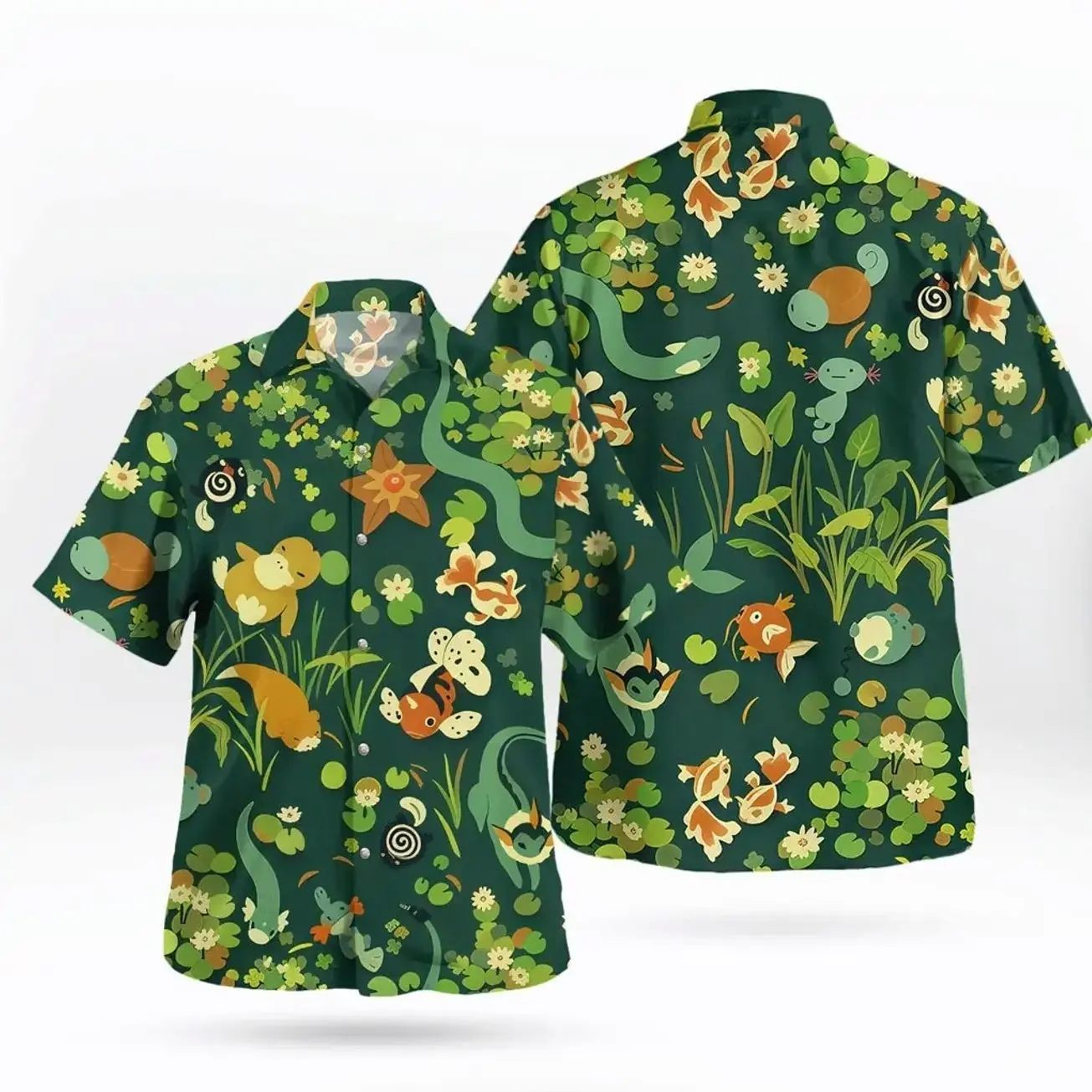 Water-Type PKM Secret Island Edition – Limited Anime Hawaiian Shirt