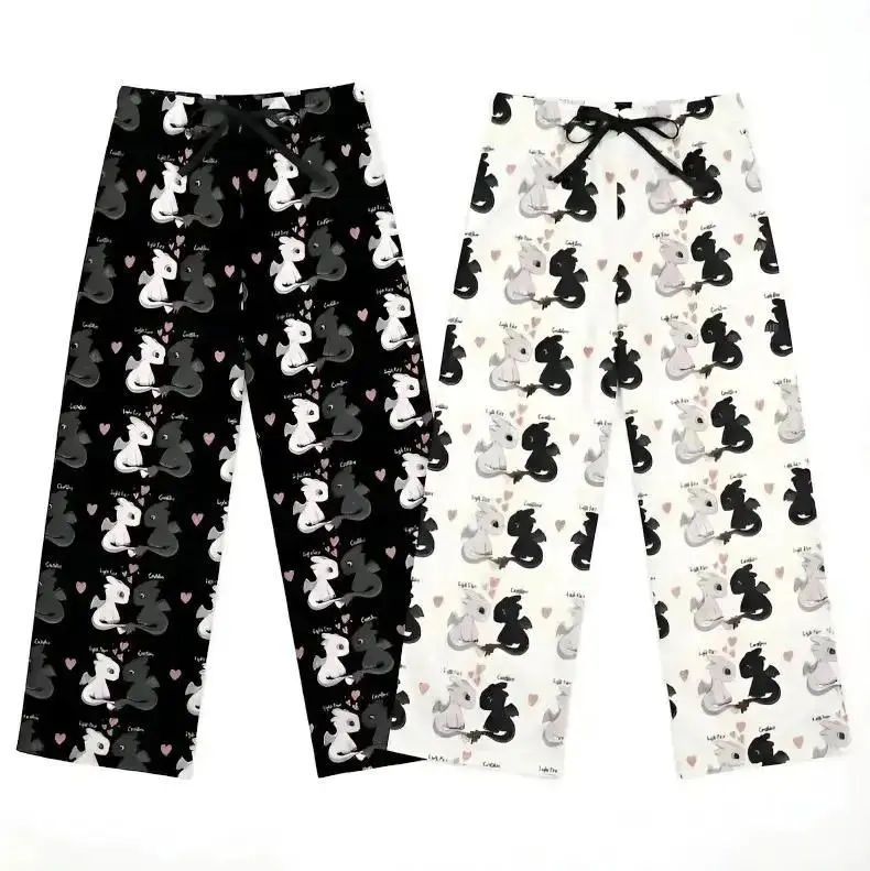 How to Train Your Dragon Pajama Pants Unisex, Toothless Night Fury Print Lounge Pants, Casual Loose Sleepwear Bottoms Women Men, Comfortable All Season Nightwear Home Pants