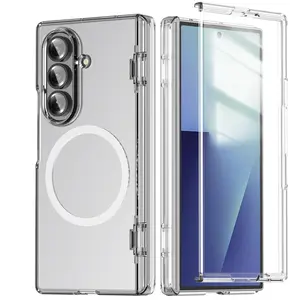 Magnetic Phone Case for Samsung Galaxy Z Fold 7, Full Body Design, Central Hinge Protection, Shockproof and Ultra-Thin, Wireless Charging Support