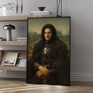 Jon Snow Retro Wall Art 8x12 To 27x40 Inches GOT Jon Snow Mona Lisa Poster