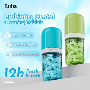 LUHA No-Brush Toothpaste Probiotics & Pearl Powder Fluoride-Free Brightening Eco-Friendly Long-Lasting Fresh Breath Removes Stains Plaque Safe for Adults Kids Oral Whitening Daily