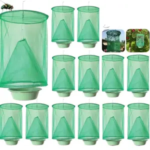 Hanging Fly Trap Cage Reusable Folding Flies Catcher Cage Practical Insect Catching Traps Pest Control Tool for Household Garden VKTECH