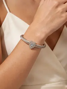 Twisted Cable Cuff Bracelets for Women, Exquisite bracelet, Stainless Steel Cuff Bangle Bracelet Designer Inspired Jewelry, Adjustable Bangle, inner diameter can be bent and stretched, gift for Mother's Day, birthdays, Valentine's Day, anniversaries
