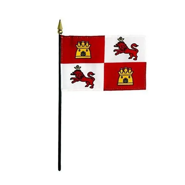 212 MAIN Mounted Stick Flags, 4x6 in Fabric Blend, Flower Bouquet Parade Decor, 12 Pack