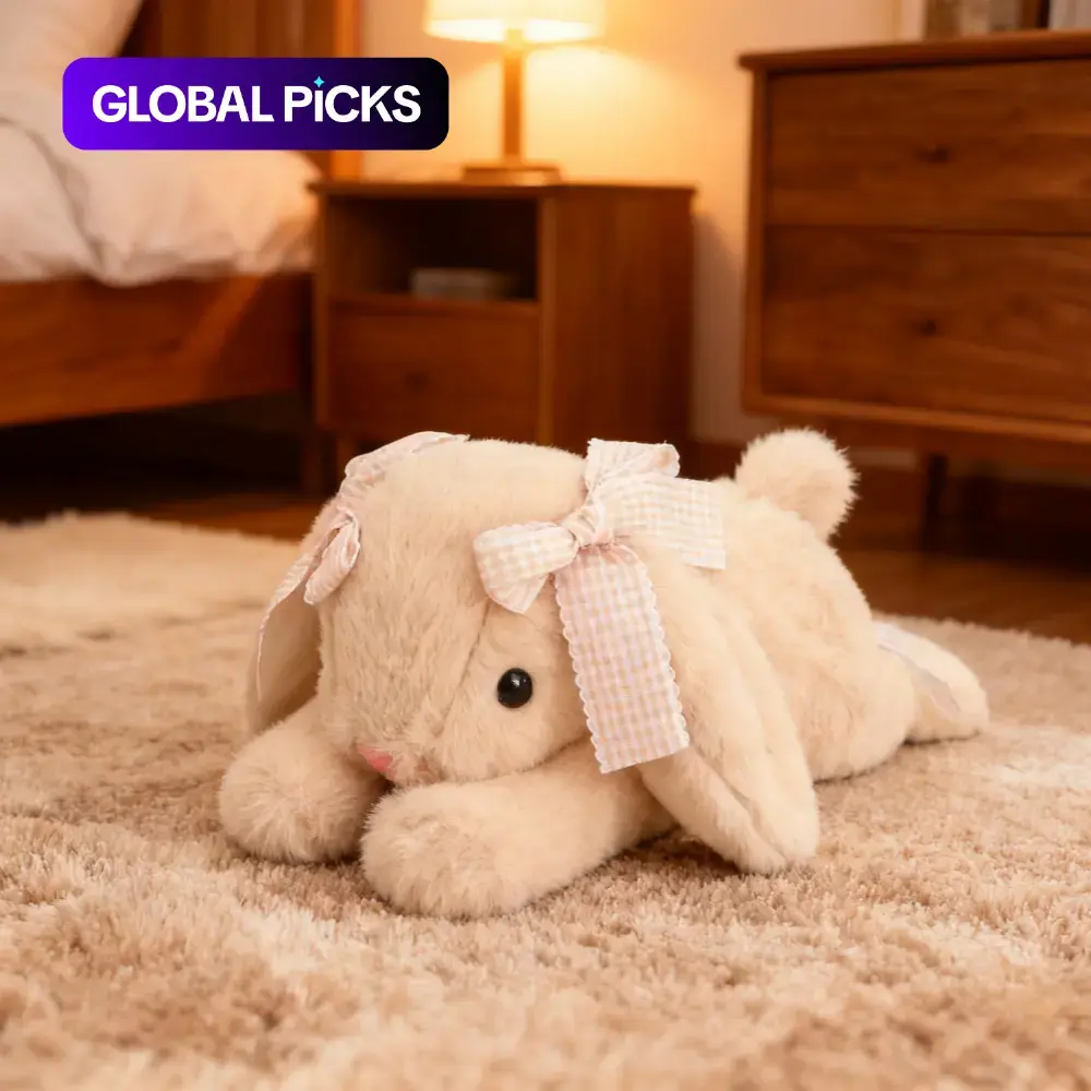 Cute Bunny Plush Toy, Lop-Eared Rabbit Plush Doll, Soft Stuffed Animal for Home Decor and Birthday or Festival Gifts #GLOBAL PICKS