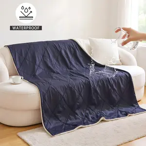 Waterproof Blanket for Bed, Couch, Sofa, Soft and Skin-friendly, Multi-functional Couple Blanket Pet Blanket, Double-sided Reversible, Suitable for All Seasons, Suitable for Bedroom, Living Room and Outdoor