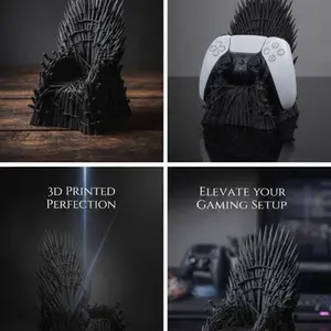 Iron Throne Controller Stand | 3D Printed Gaming Controller Holder | Gamer Desk Decor