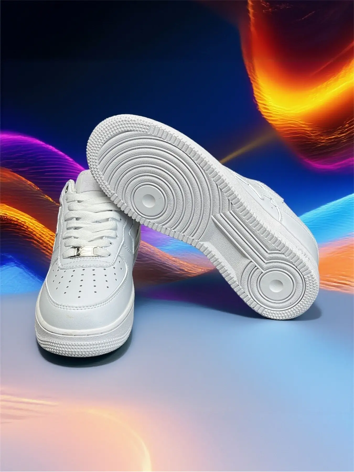 Unisex Wheat Star Shoes, AF1 Low-Top Platform, Air Force 1 Couple White Casual Trainer Sneakers, Sports Shoes