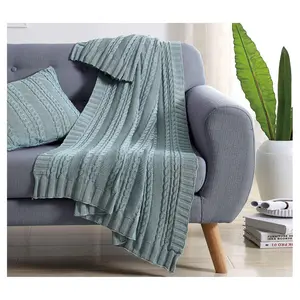 VCNY Home Dublin Cable Knit Throw Blanket