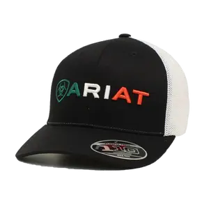 Ariat® Men's Black Mexican Flag Embroidered Logo Baseball Cap A300012201