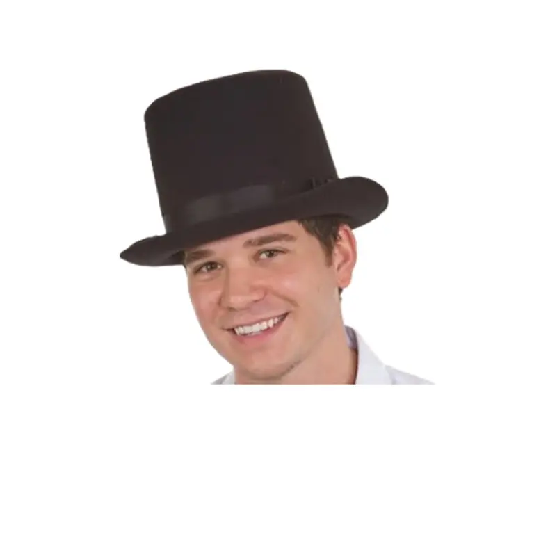 Black Top Hat - President - Victorian - Christmas - Costume Accessory - One Size
