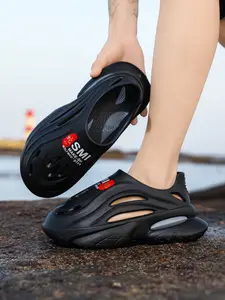 1 Pair Men's Clogs: Hollow Ventilation, Skin-Friendly Upper, Anti-Slip & Wear-Resistant, Summer Beach Creek Casual Shoes