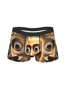1pcs Tung Tung Tung Sahur Meme Underpants Homme Panties Man Underwear Print Shorts Boxer Briefs Stretchy Boxer Briefs