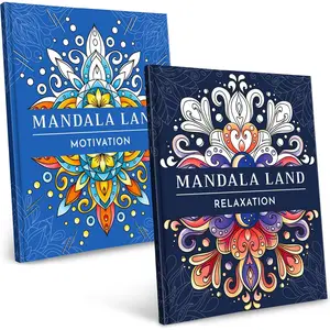 Mandala Coloring Book for Adults (2 Pack) - 60  Mandalas for Relaxation,  &   - Mindfulness Adult Coloring Book for Women & Men, Inspirational Gifts for Women
