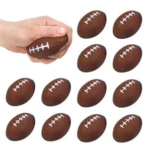 3 1/2" Realistic Football Brown and White Stress Balls - 12 Pc.
