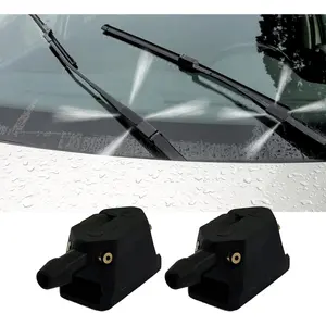 2 count Front Windshield Washer Nozzles Arm Mounted  Jets, Windshield Sprayer Nozzle, 4 Holes  Windshield Washer Wiper Arm Sprayer,  Windshield Wiper  Jet   Wiper