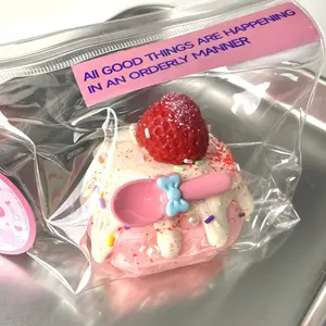 【Buy 3 get 1 free】Strawberry Cream Pufftaba squishy slime squishies tabba squishies kidstoysFood-Grade Silicone Slow-Rising Rebound Squishy Fidget Toys for Stress Relief - Soft Squeeze Toys with Thick Creamy Slime Texture, Handmade Non-Toxic Sensory Toys