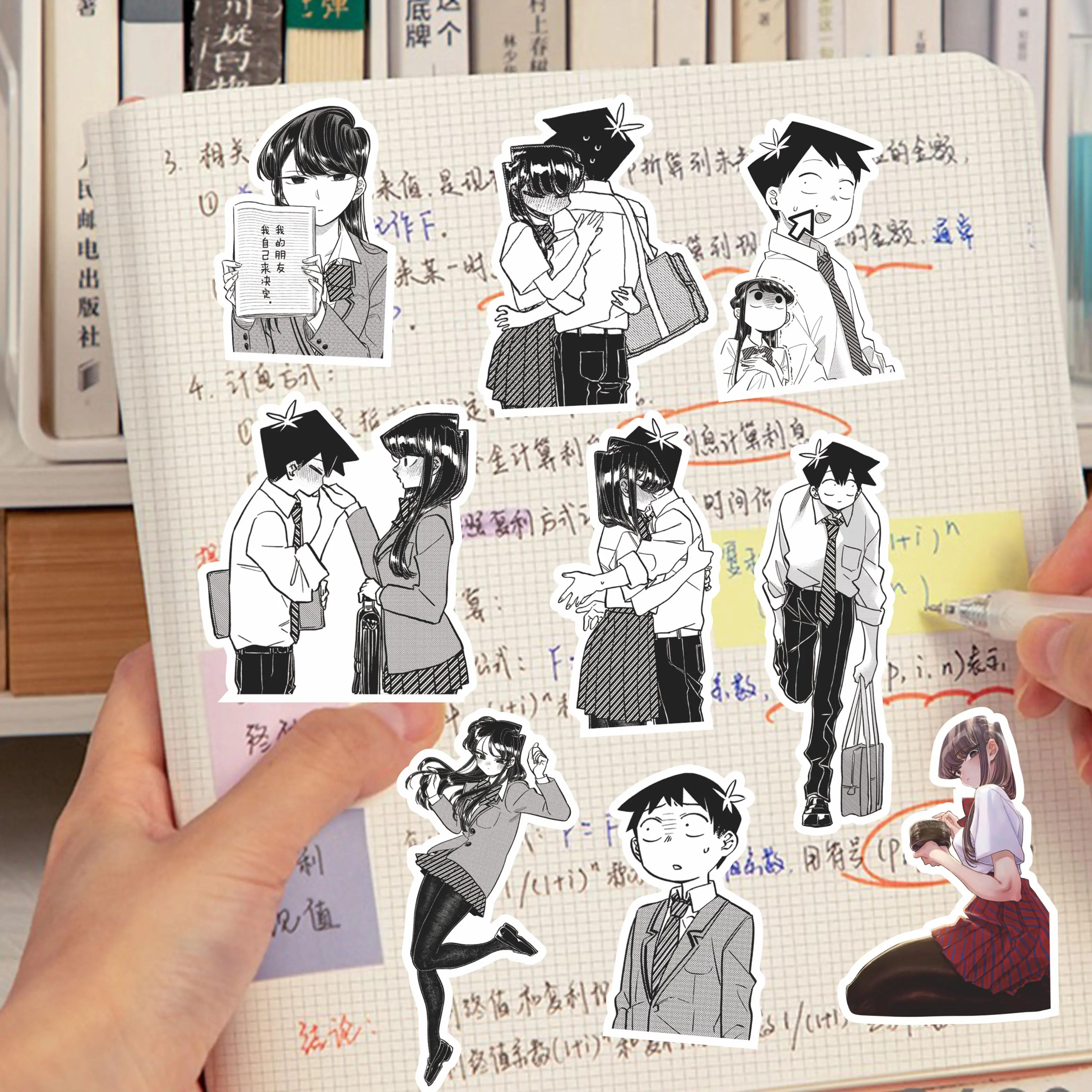80Pcs Komi Can't Communicate Disorder Animation Peripheral Stickers to Decorate Phone Cases Skateboard Waterproof Graffiti Decal