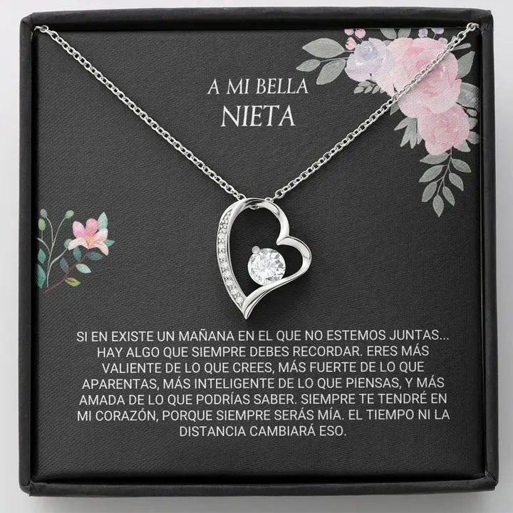 A Mi Bella Nieta, Mejor Collar Para Nieta, Gift For Granddaughter, Meaningful Gifts For Child from Grandparent, Unique Granddaughter Gift on Birthday Wedding Christmas