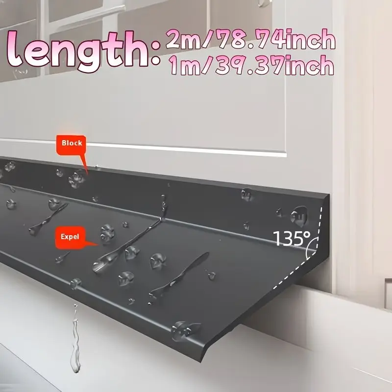 Universal Self-Adhesive Strip for Windows, Easy Installation, Fits 78.74/39.37 Inches, Ideal for Sliding Doors and Balcony Windproof Soundproofing, Rain Protection Tool, Garage Door Threshold Seal
